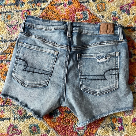 American Eagle Outfitters Pants - American Eagle Lace Pocket Distressed Jean Shorts